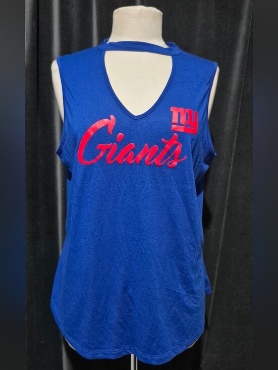 NFL Tops - Women's Blue Sleeveless V-Neck Tank Top (Box C)